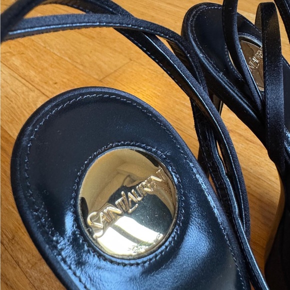 Saint Laurent Black Stiletto Platform Heels - Picture 4 of 10